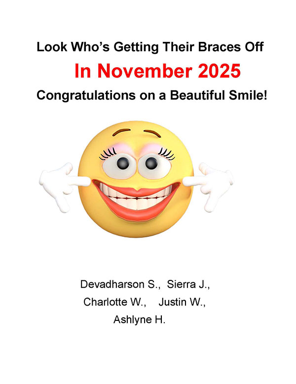 Getting Braces off in November 2025