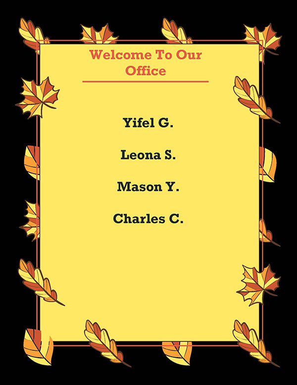 Welcome to our Office in November 2025