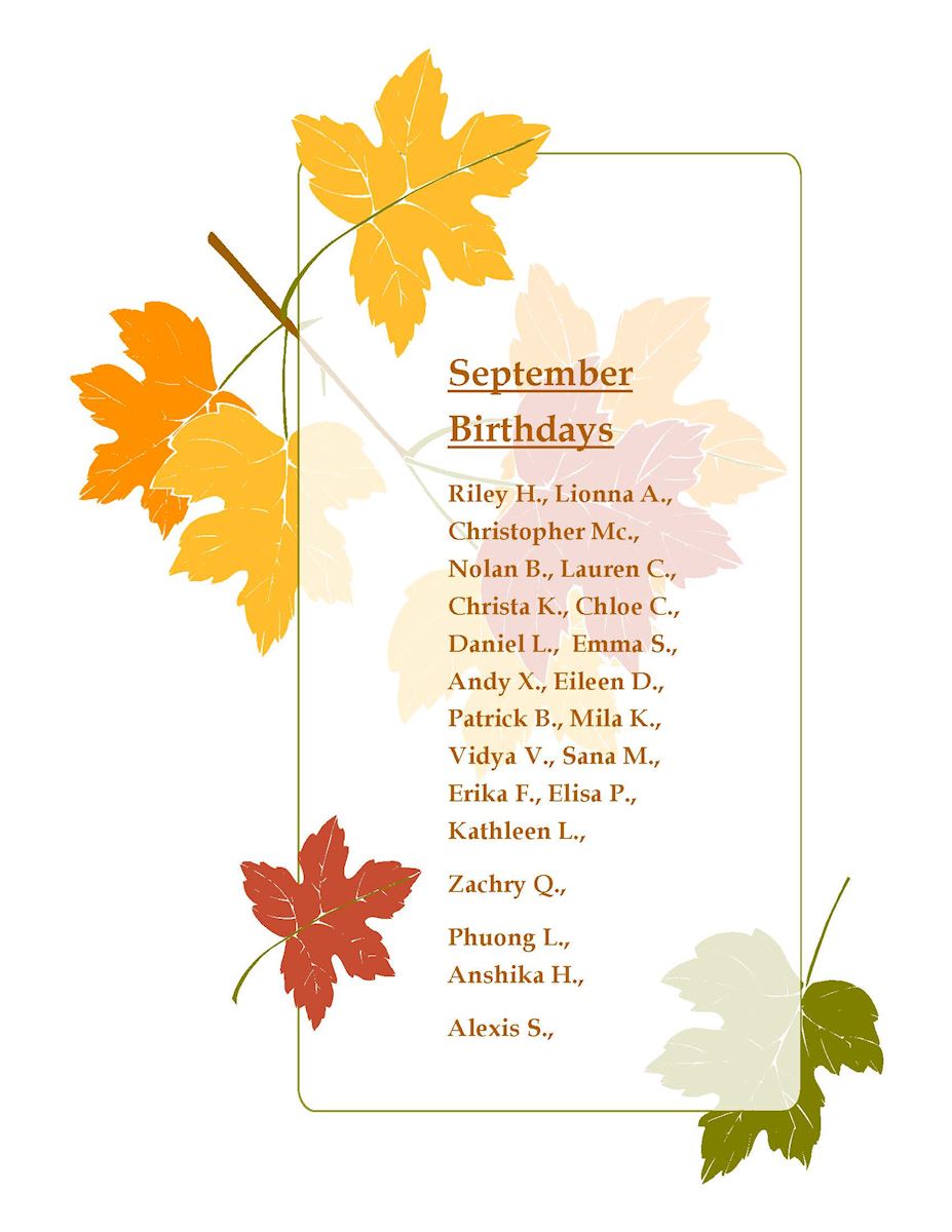 September Birthdays 2025!