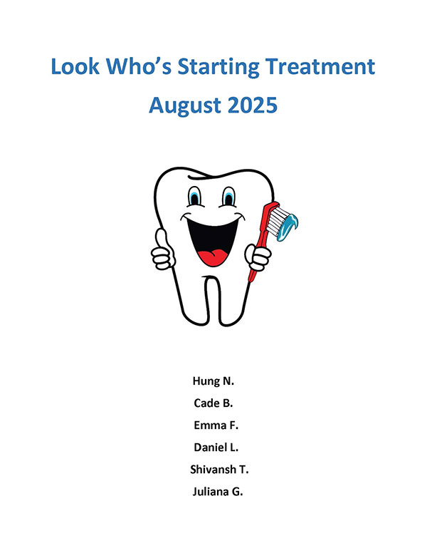 Look who's starting in August 2025! Hung N., Cade B., Emma F., Daniel L., Shivansh T., Juliana G.