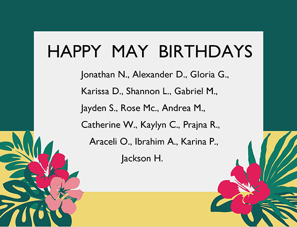 May birthdays