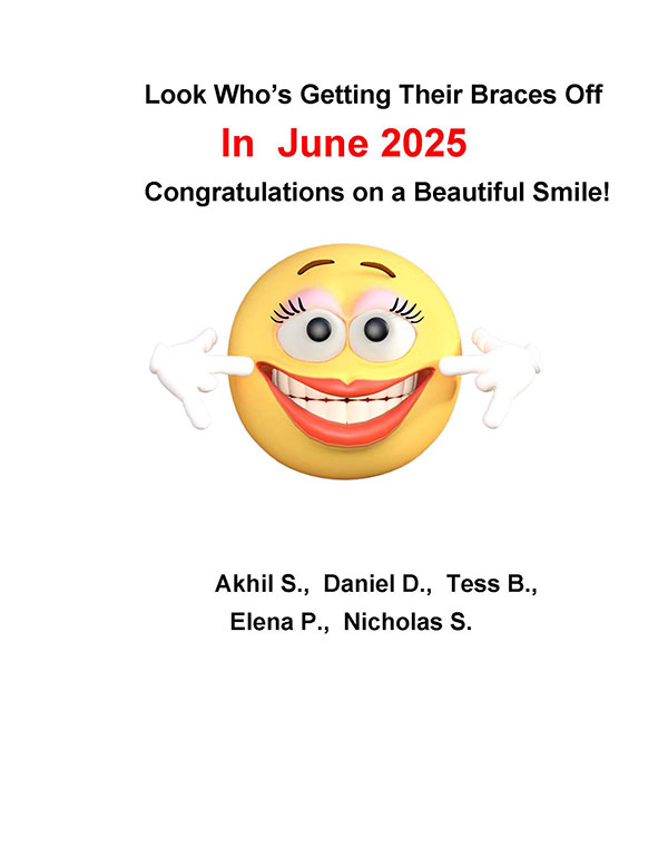 June patients getting their braces off